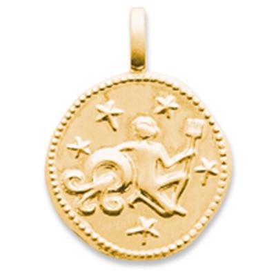 [Q8171] - Gold Plated 'Aquarius' Pendant - 16 Mm