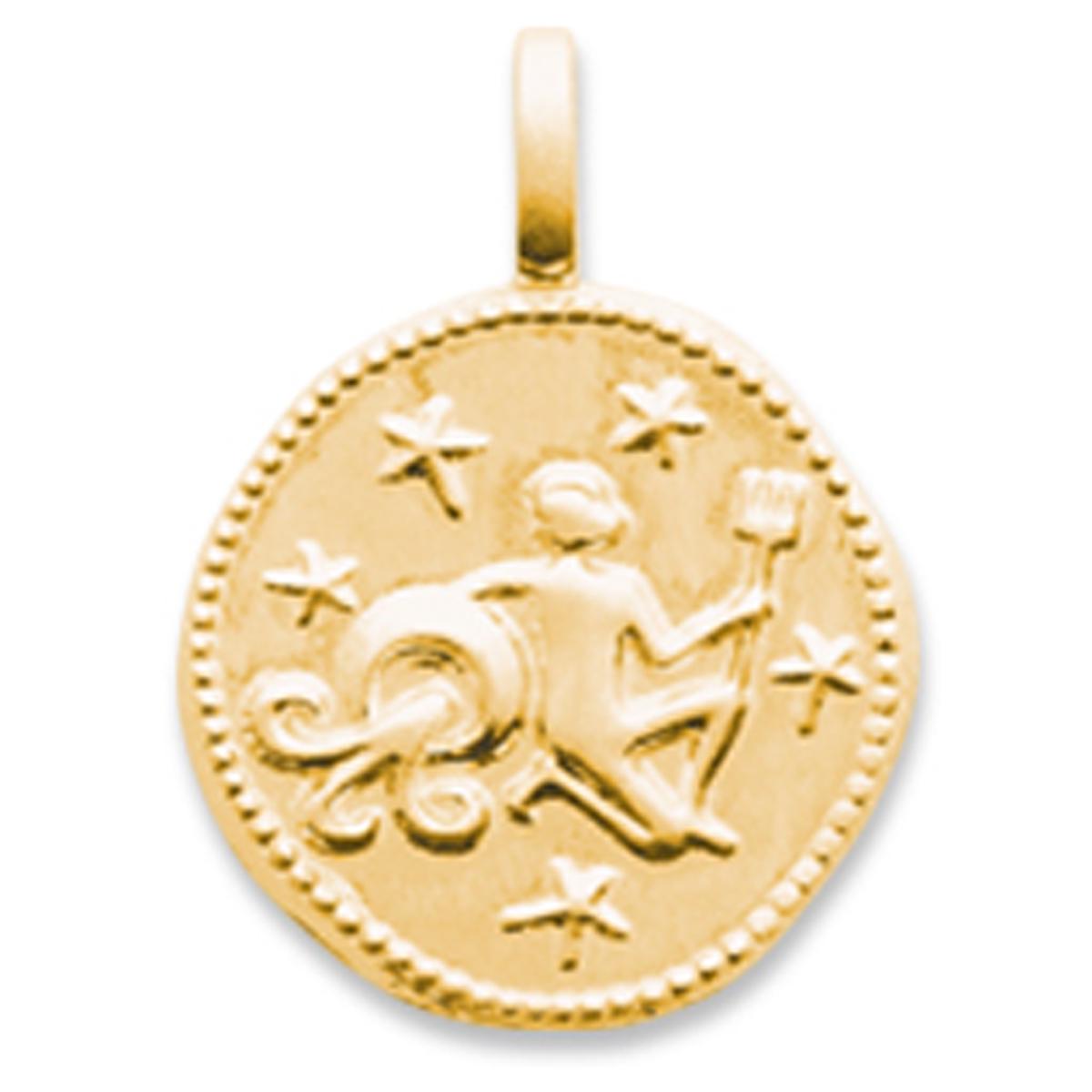 

Les Trésors De Lily [Q8171] - Позолоченный кулон Водолей - 16 мм