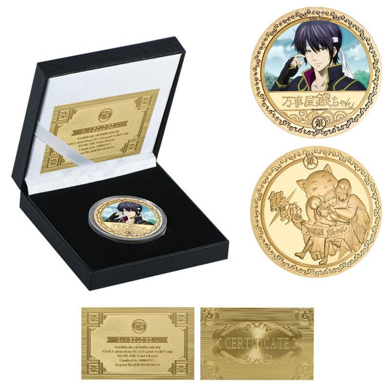 Japanese anime commemorative coin, anime coin, peripheral commemorative coin, die cast metal coin, Japanese anime peripheral, Including gift box 40mm