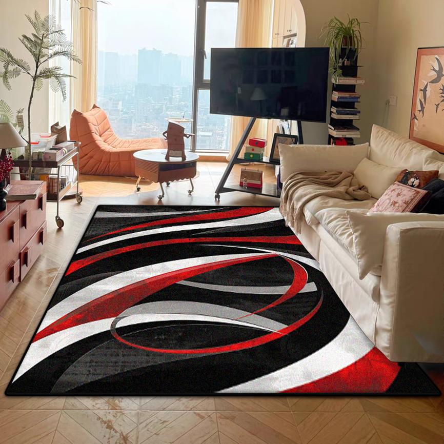 

Современный абстрактный нескользящий ковер для гостиной, большого размера, мягкий коврик для украшения спальни, легко чистится, коврик под диван и стол, настраиваемый 1.9x2.9ft(60x90cm)