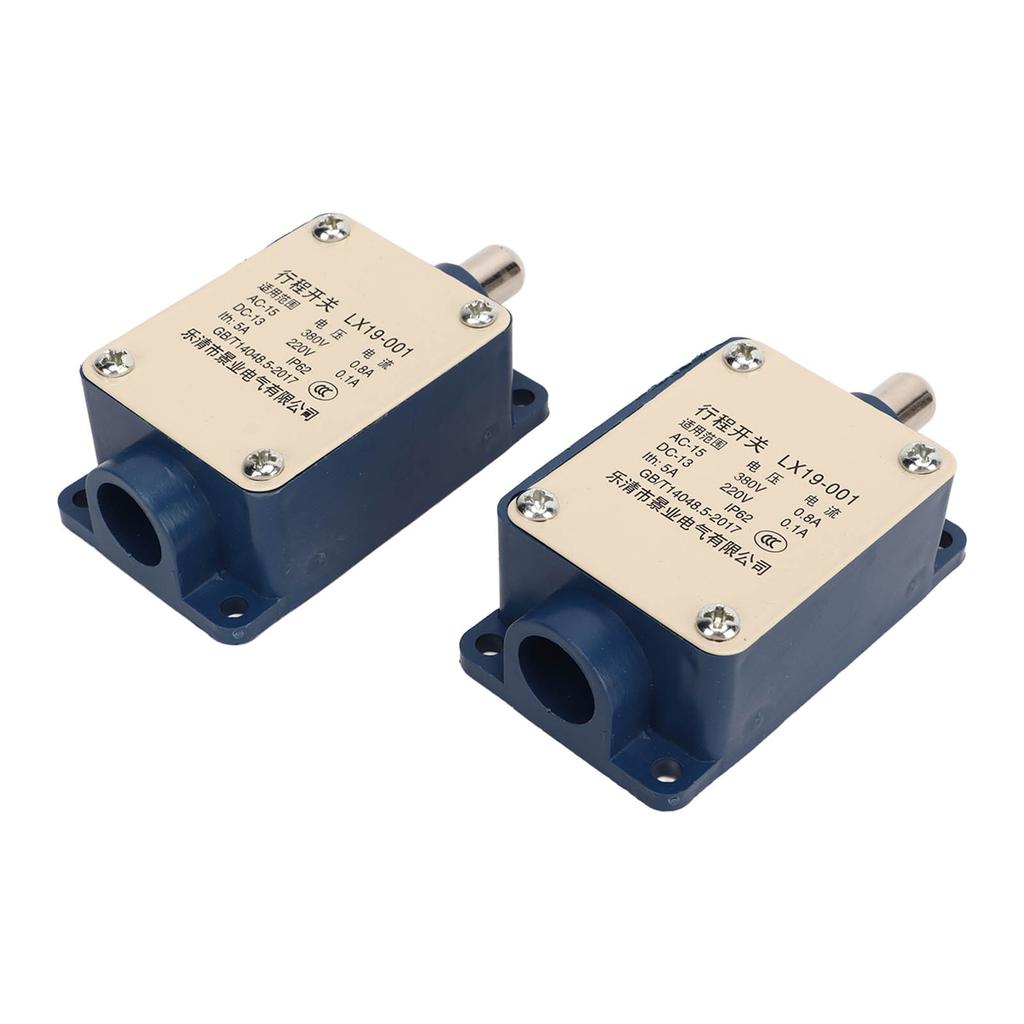 2Pcs Travel Switch LX19 001 AC380V DC 220V 5A Limit Switch Automatic Reset Overtravel Limit Switch