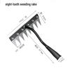 Multifunctional Farm Tools: Iron Rake & Weeding Hoe for Tilling, Loosening Soil, and Raking Grass