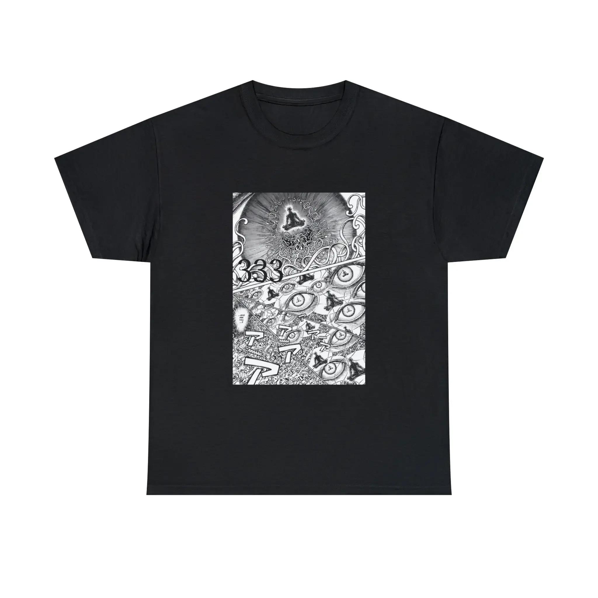 Black and White Manga T Shirt Angel Number Tee Shirt S разноцветный