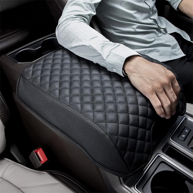 PU Leather Car Armrest Cushion Center Console Cover For Ford F150 2015-,F250 F350 F450 2017-,Expedition 2018-