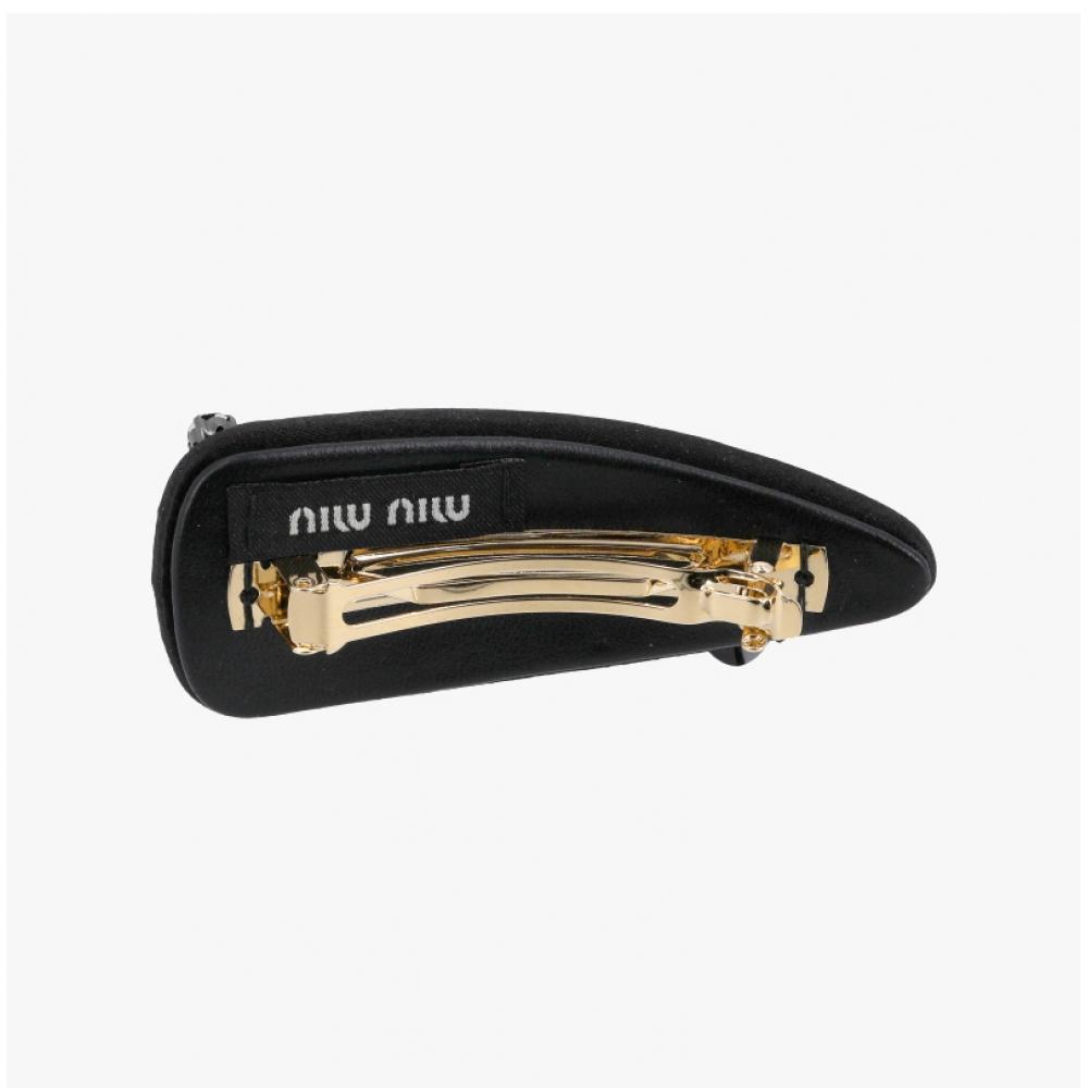 Miu Miu 5if092 2doe F0002 Logo Satin Hair Clip