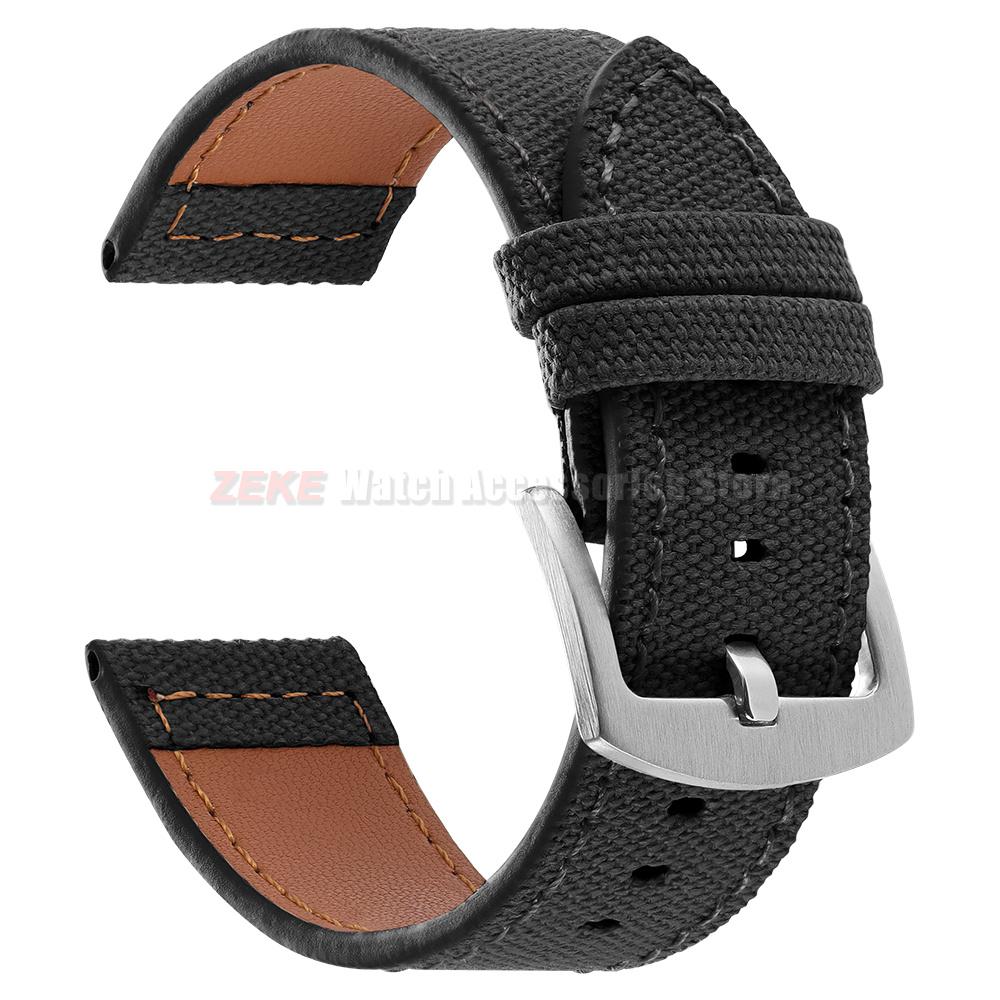 Cinturino per Orologio in Tela di Vela di Nylon 20mm 22mm 18mm 24mm Cinturino Universale in Pelle Business per Omega Braccialetto Sportivo in Nylon Intrecciato