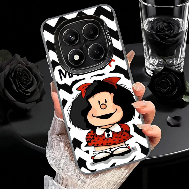 Mafalda Cartoon Cute Shockproof Phone Case for Xiaomi Redmi Note 15 14 13 12 Pro Plus 11 11S 11T 5G Cover Anti Fall Fundas
