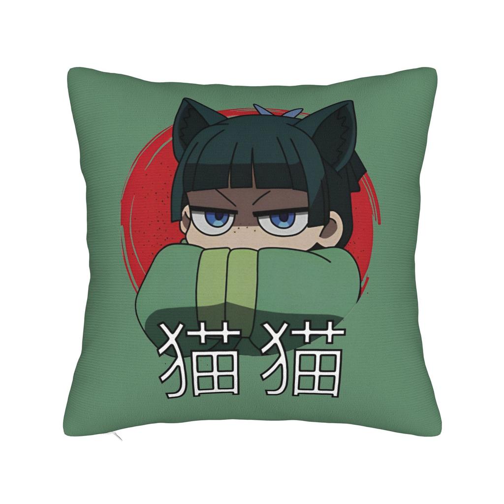 Maomao Anime Square Pillow Cases The Apothecary Diaries Cushion Cover Creative Polyester Decorative Pillowcase for Sofa 4040cm