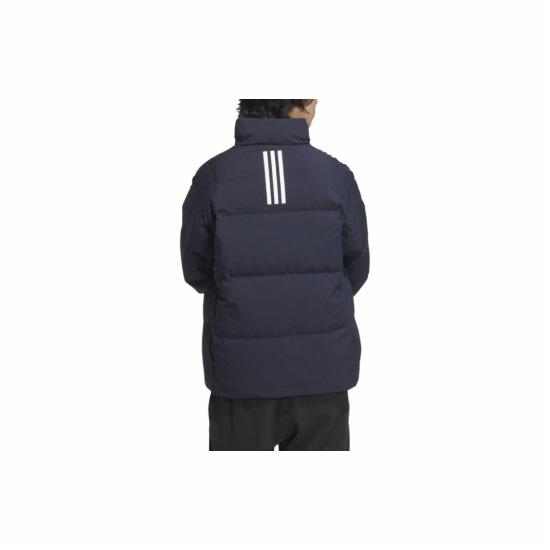 Adidas Stylish Versatile Letter Warm Long-sleeve Down Jacket Unisex Legendary Ink Blue JL9585