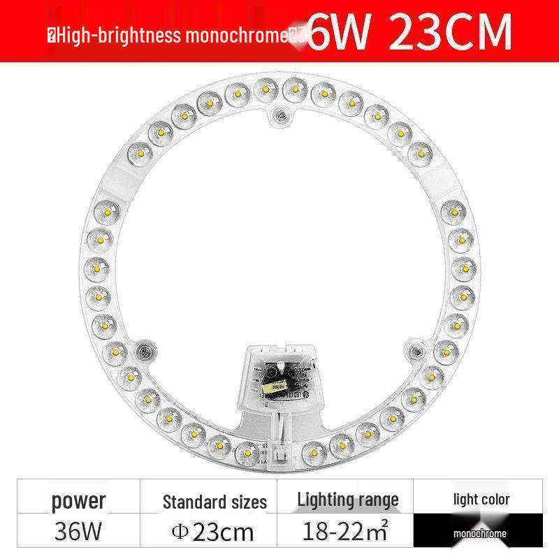 LED Eye Protection Ceiling Light Panel, Bright Magnetic Round Light for Bedroom and Living Room