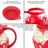 2.13L Microwave Glass Popcorn Popper with Silicone Lid Microwave Popcorn Popper with Temperature Safe High Boron Glass