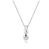 Korean Style 925 Sterling Silver Cat Pendant Necklace for Women