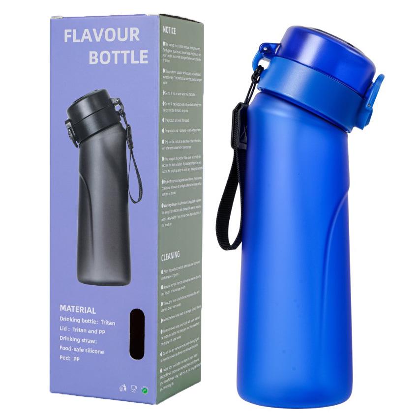 Scented 750ml Sports Water Bottle with Flavor Ring and Straw