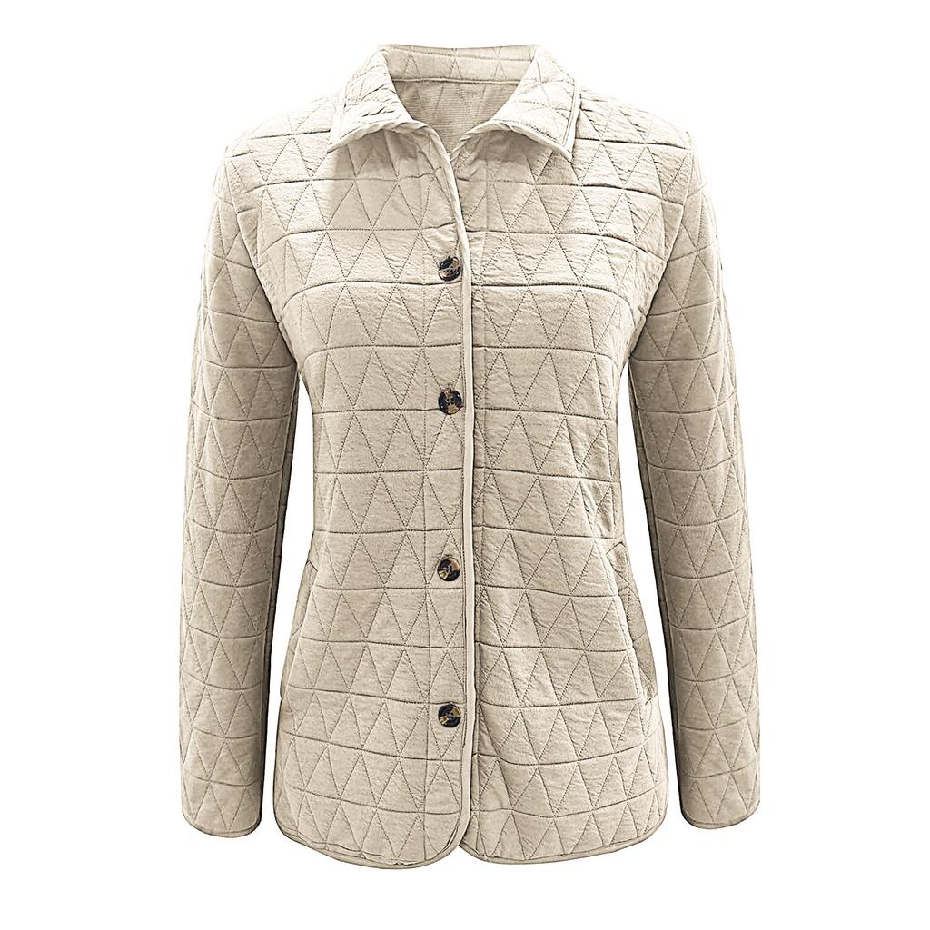 Women's Lightweight Jacket Casual Winter Open Front Button Coat Outwear