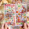 Personalized Sticker Collection Japanese Theme Puffy Stickers 3D Sushi Dessert Mountain Kawaii Goldfish Colorful Mini Decals for Scrapbooking