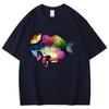 Colorful Butterfly Pattern Unisex Women Cotton Tshirt Colored Lips Print Retro Designed Unisex Tee Elegant Loose Graffiti Top 2026
