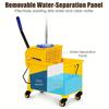 Large Yellow Commercial Mop Bucket Bucket with Wringer 20/24L|Plastic|Hand Press|For Home,School,Hotel,Shopping Centers Cleaning