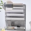 File Holder Wall Mounted 4-Tier File Storage Rack Space-saving Mail Paper Organizer for Documents Multifunctional Folder Holder