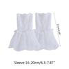 2pz Polsini Decorati Maniche Finte Per Abito Da Sposa Maniche Decorative in Pizzo Selvaggio Volant Maniche da Polso Polsini Pieghettati