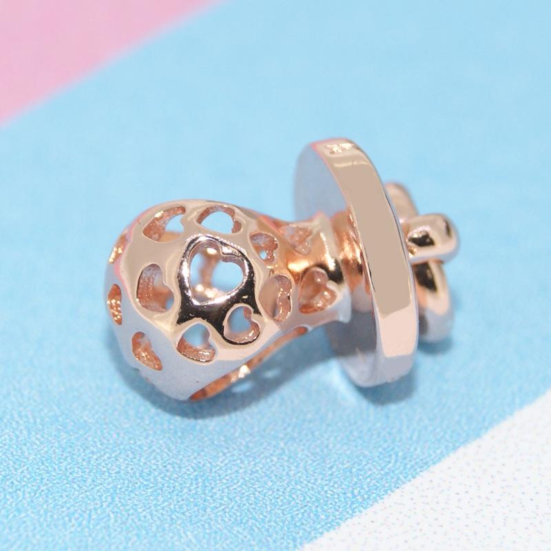 Neue Mode Kupfer Roségold Platinierte Blumen Perlen Anhänger Kompatibel Mit Authentischen Charm-Perlen Armbändern Damenschmuck Geschenk
