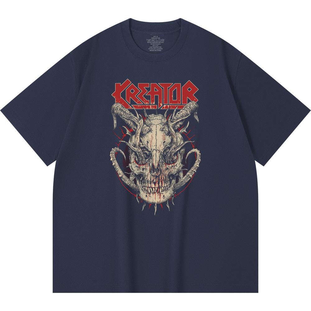 230 Gsm 100% Cotton Heavy Metal T-Shirt  Rock Band Popular Music Print Unisex Heavy Cotton T Shirt