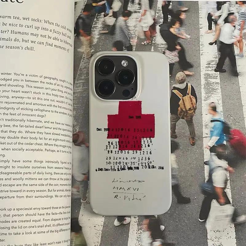 Handyhülle Für IPhone 17 17E 16E Air 16 15 14 13 12 11 Pro Max Plus Y2K Anti-Drop Heißer Verkauf Ins Retro Rotes Kreuz Kunst Langlebige Abdeckung