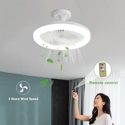 Deckenventilator mit Fernbedienung LED-Licht Universelle Intelligente Leise Umwandlungsbasis Wohnzimmer Schlafzimmer Kühlbedarf