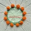 1PC Handmade Crochet Rose Coaster DIY Knitted Flower Insulated Cup Mat Mini Bouquet Creative Design Gift for Home Office Decor