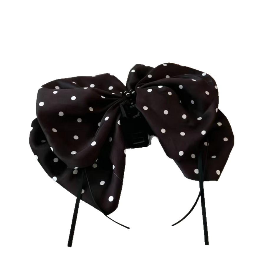 2026 Französischer Polka-Dot-Schleifen-Klammerclip für Damen - Hochwertiges Luxus-Haaraccessoire