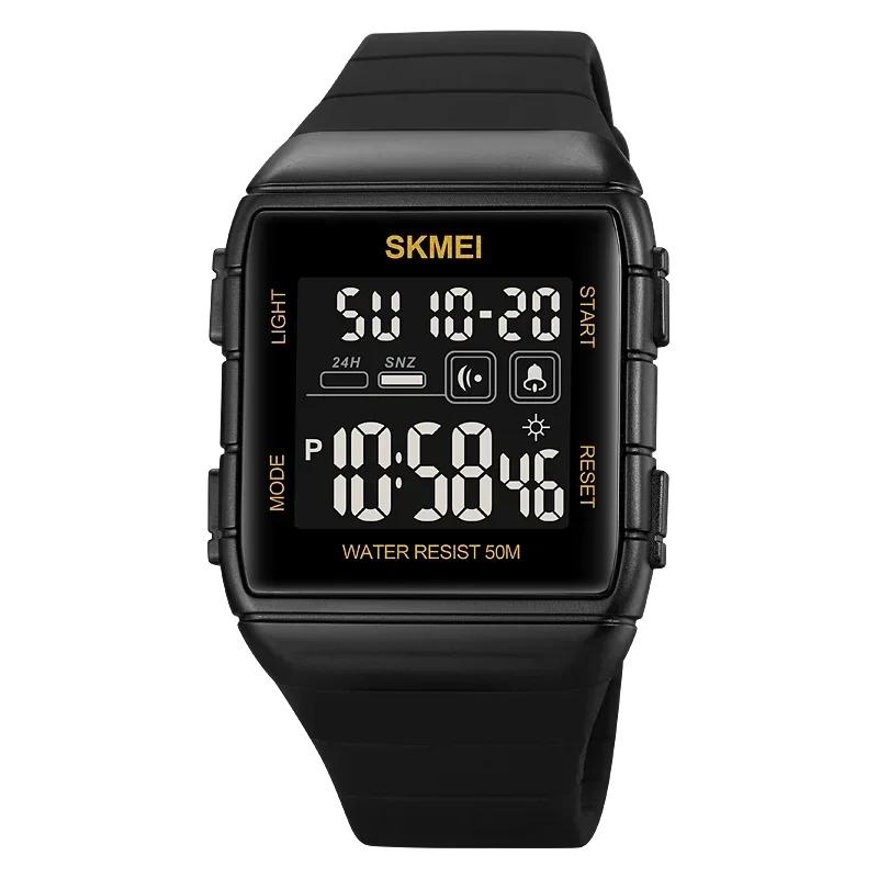SKMEI 1960 LED Light Wristwatch reloj hombre Digital movement Mens Sport Watch Military Countdown Alarm Clock 5Bar Waterproof
