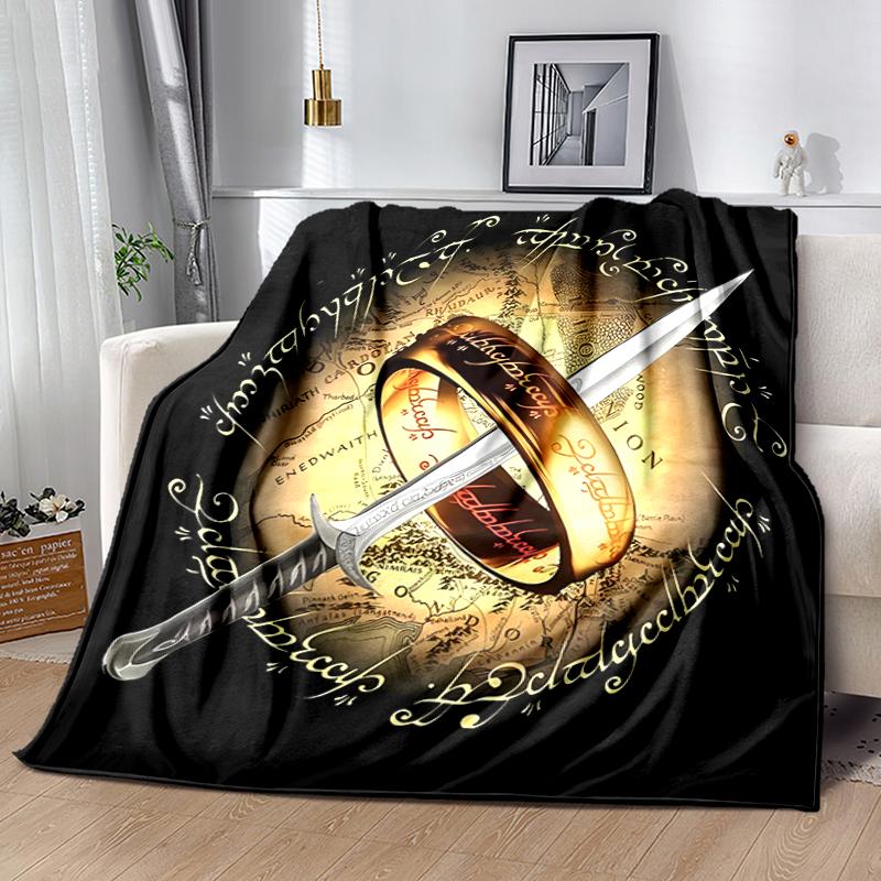 1pc Blanket The Lord of the Rings3 Print Design, Lightweight Blanket for Sofa, Bed- Soft &Warm, Gift for All Seasons like Christmas, Halloween