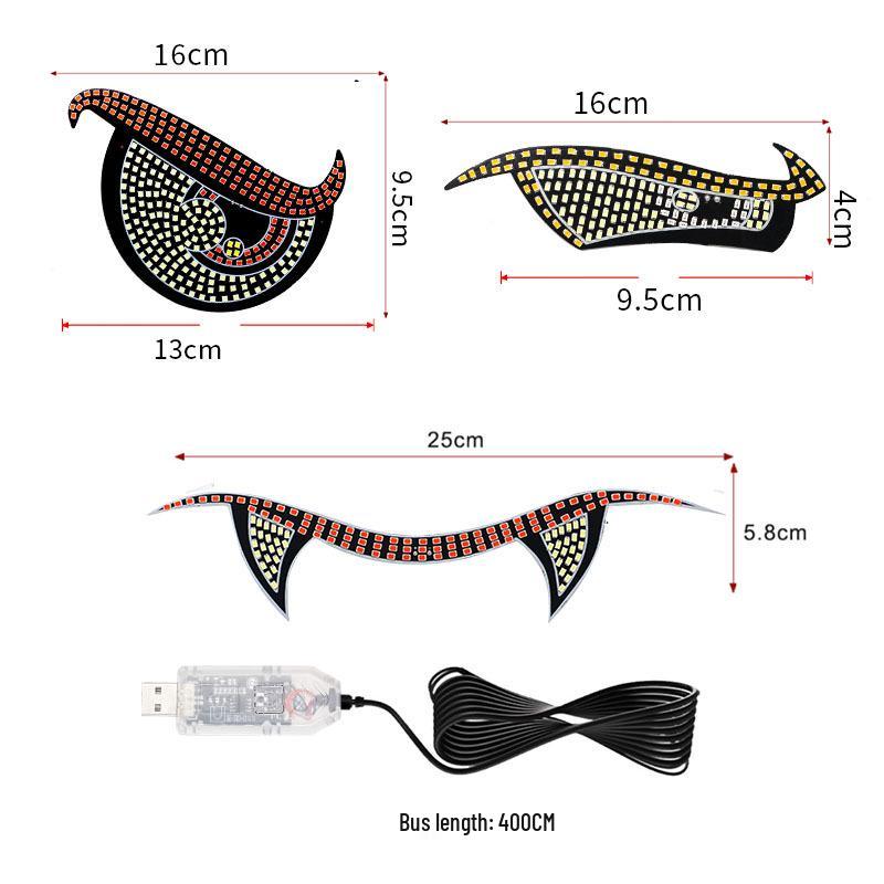 Vampire Demon Eye LED Car Light: Personalized Decorative Warning Lamp