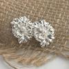 Xiaomi 925 Sterling Silver Vintage Earrings For Women Trendy Simple Gold Flower Pearl Earring Jewelry Prevent Allergy Party Accessories