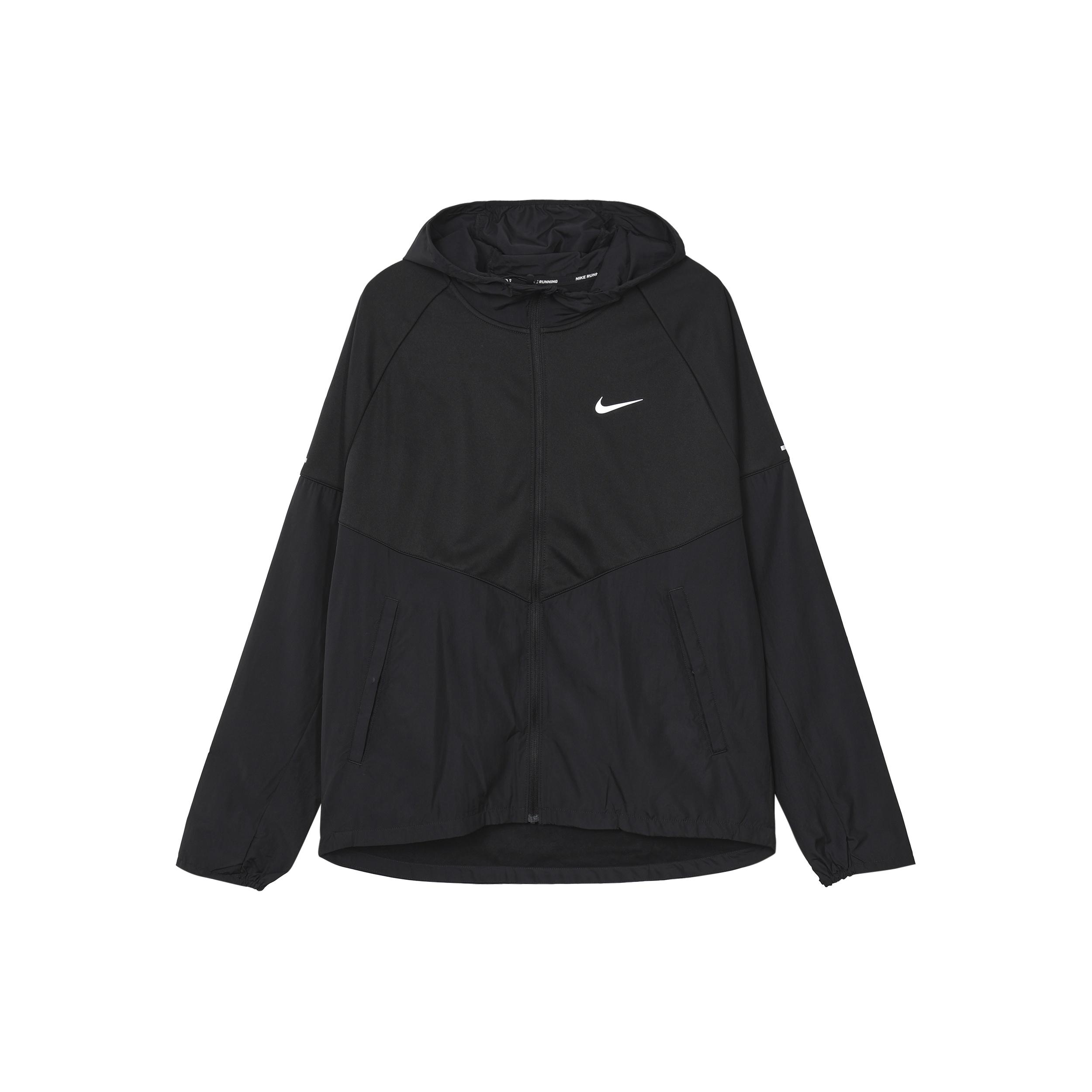 Nike M Nk TF Turf Rpl Miler Jacket hooded Cardigan Zipper Windproof Splicing Black Men s DH6682-010 XL