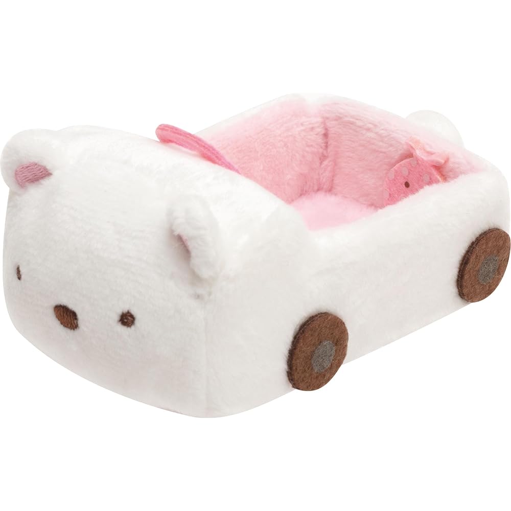 San-X Sumikko Gurashi Plush Toy White Bear Car 20cm