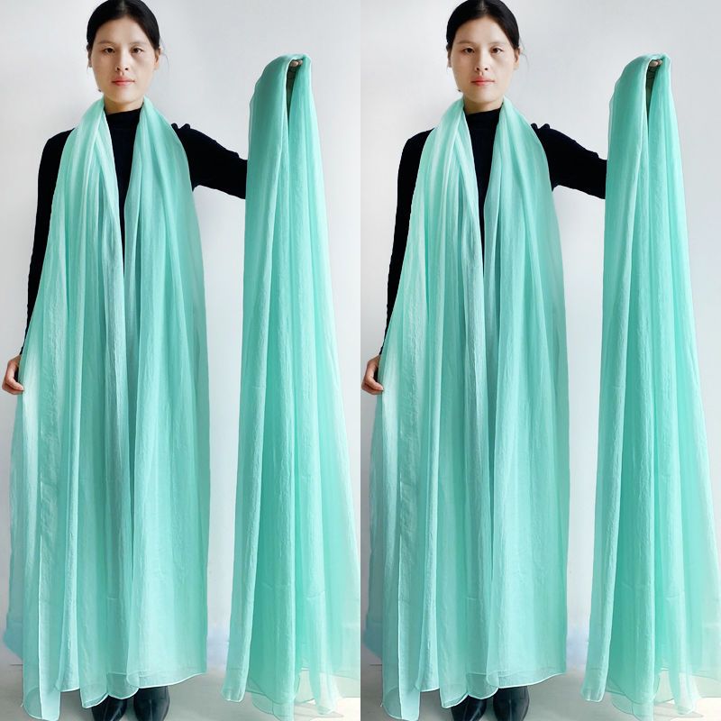 Extra Large Size Shawl Solid Color Scarf Women's Fashion Scarf Chiffon Dance Scarf Sunscreen Beach Towel, Max. Size Is 3*1.5m (±5-10cm Errors)