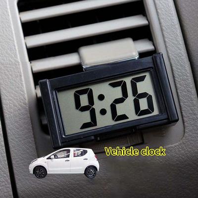 1PC Mini Horloge Digitale pour Tableau de Bord de Voiture Auto-Adhésive LCD Affichage de l'Heure et du Jour Véhicule Automobile Bâton Accessoires de Voiture