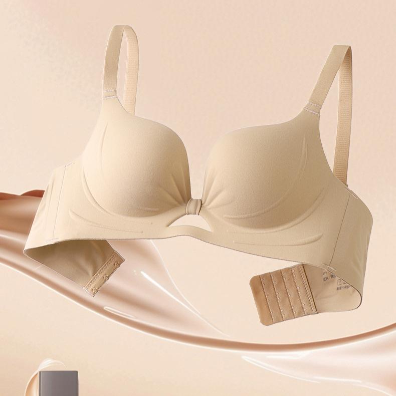 Seamless Lingerie Women's Gathering Bra Adjustable Type Breast Retraction Anti-sagging Thin Bra Without Underwire Push Up Bra