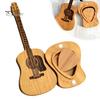 Wooden Pick Storage Guitar Holder with Stand, Plectrum Display Musician Desk Decoration Miniature Shape, Organizer for Lovers Box