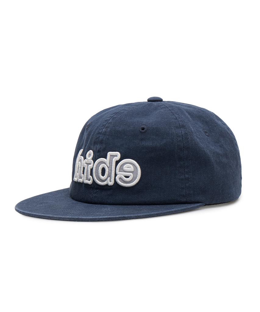 HIDDEN BEHIND Hide 6-Panel Vintage Cap (Navy)