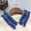 Elegant Pearls Beaded Bib Faux Collar Half Shirt for Women Lapel False Collar Detachable Collar Neckline Choker Necklace