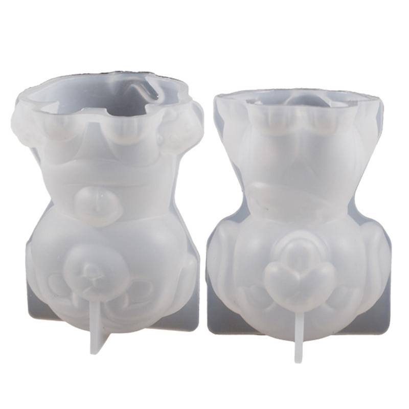 Crown Scarf Puppy Silicone Mold 3D Dog Shape Candle Mold DIY Handmade Scented Candle Resin Mould Reusable Craft Tool