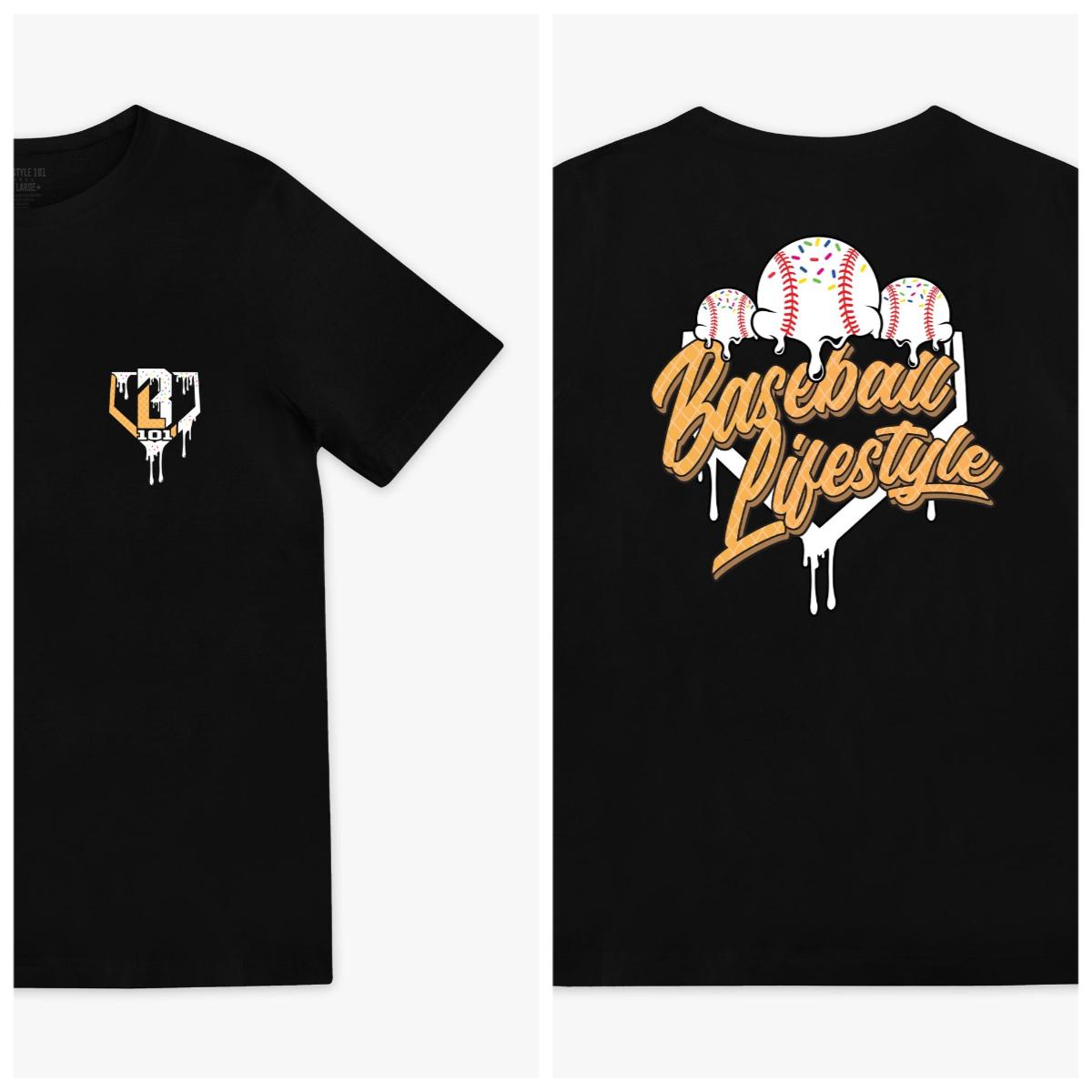 

2025 Новая летняя мужская футболка из чистого хлопка с американским бейсбольным принтом 101 и мороженым, модная, удобная, повседневная, спортивная футболка, бейсбольная футболка 4XL