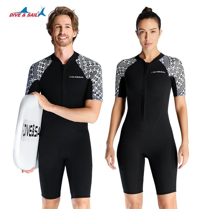 

Теплый гидрокостюм. Мужской цельный утепленный гидрокостюм с короткими рукавами из материала 3MM. Костюм для подводного плавания и серфинга большого размера.