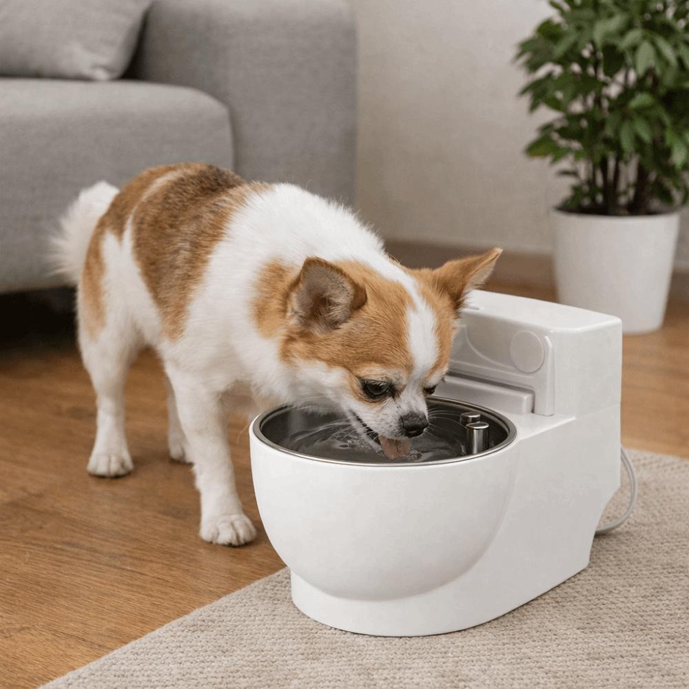 Wall-Mounted Toilet Shaped Cat Water Dispenser Stainless Steel Split Design Dog Drinking Bowl Simulation Closestool With Lid