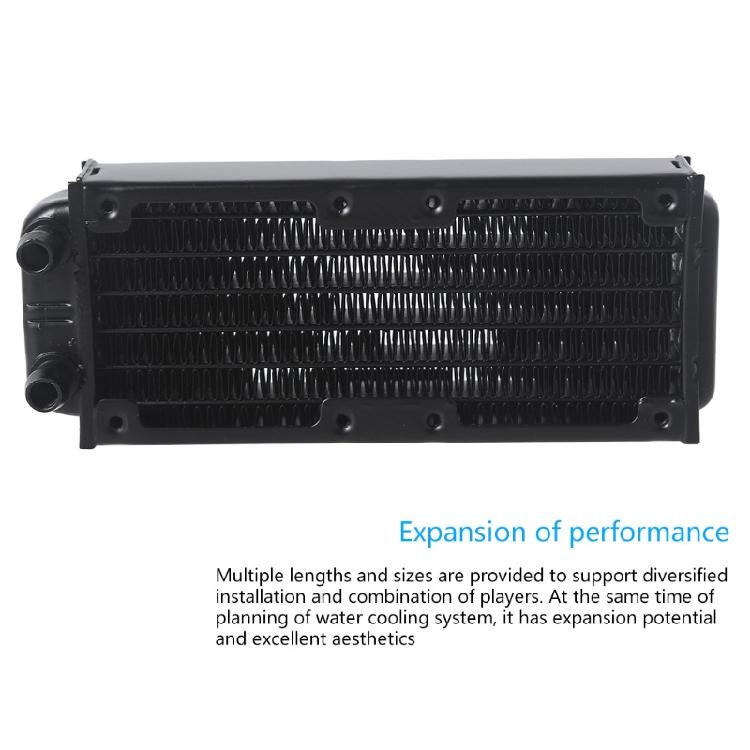 Aluminum Water Cooling Radiator 6 Tubes Heat Exchanger CPU Heatsink Cooler Fast Heat Dissipation for PC Computer