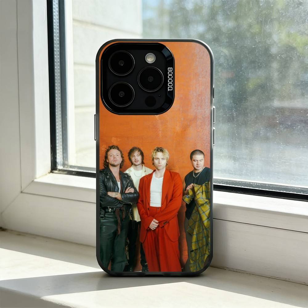 5 Seconds Of Summers 5SOS Phone Case For iPhone 17,16,15,14,13,12,11 Plus,Pro Max,XS,Colorful Silver Phone Case Funda Cover