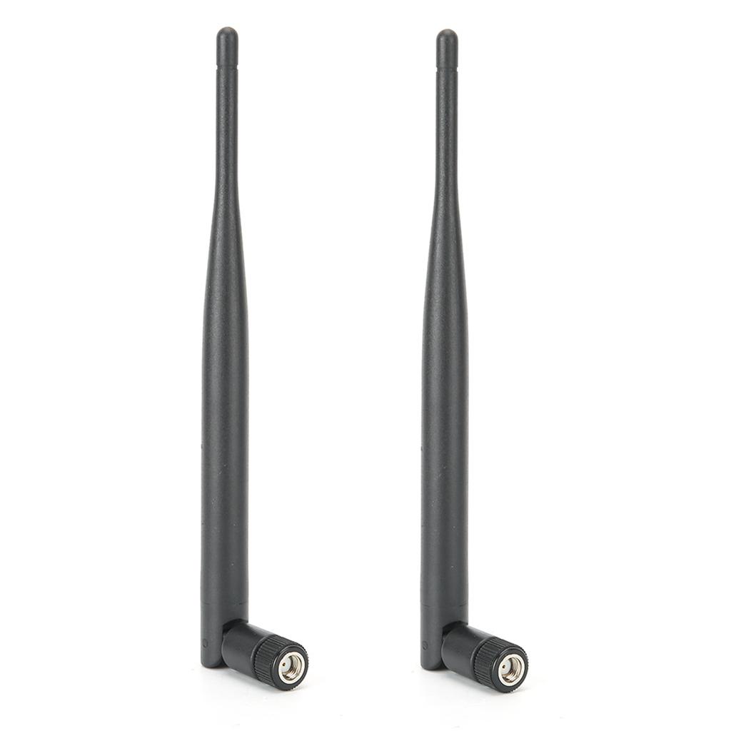 2PCs Router Antenna Durable WIFI System 6DB High Gain 2.4 5.8G Dual‑Band SMA Inner Hole