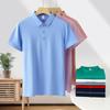 Men's Summer Polo Shirt Breathable  Casual Shirts Short Sleeve Moisture-Wicking Solid Color Button Collar Tee for Outdoor Golf