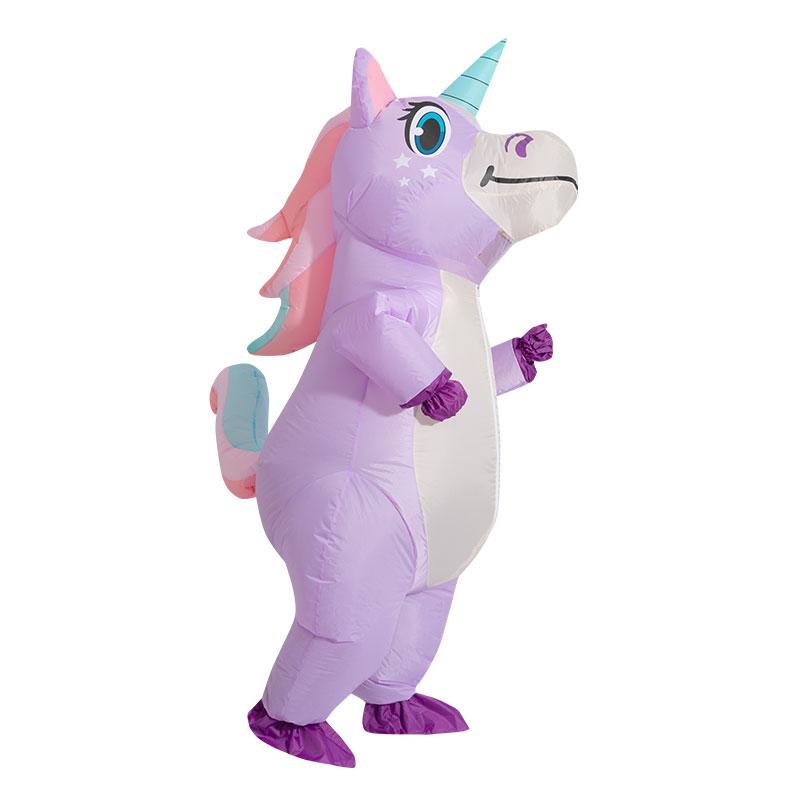 Anime Inflatable Unicorn Costume Pink Full Body Unicorn Cosplay Costumes with Blower Funny Party Halloween Costume for Adult